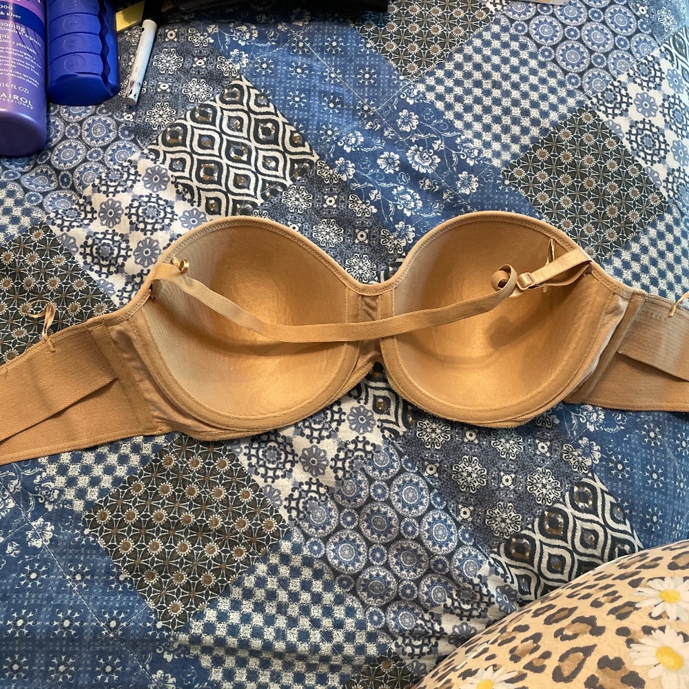 Lillyette beige, underwire bra, strapless, 38 C